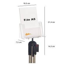 PORTA DEPLIANT PER COLONNINE DELIMITA AREA SEGNA PERCORCORSO FORMATO A4 1 TASCA