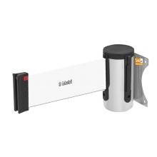 NASTRO BIANCO RETRAIBILE DA PARETE ATTACCO A MURO IN ACCIAIO COMPATIBILE CON COLONNINE