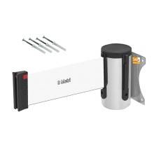 NASTRO BIANCO RETRAIBILE DA PARETE ATTACCO A MURO IN ACCIAIO FISHER COMPRESI COMPATIBILE CON COLONNINE