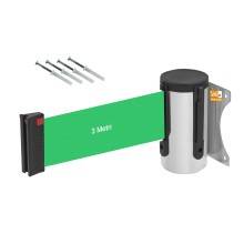 NASTRO VERDE RETRAIBILE DA PARETE ATTACCO A MURO IN ACCIAIO FISHER COMPRESI COMPATIBILE CON COLONNINE