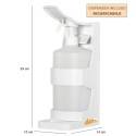 DISPENSER GEL IGIENIZZANTE DA PARETE EROGAZIONE A GOMITO RIEMPIBILE 1 LITRO 