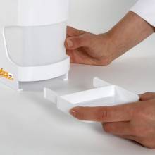 DISPENSER GEL IGIENIZZANTE DA PARETE EROGAZIONE A GOMITO RIEMPIBILE 1 LITRO 