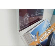 ESPOSITORE PUBBLICITARIO DA PAVIMENTO A LEGGIO A4 ORIZZONTALE E PORTAVVISI LGG06