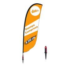 ESPOSITORE A BANDIERA DA ESTERNO INTERNO ANCHE BASE PER AUTO NEVE E PICCHETTO