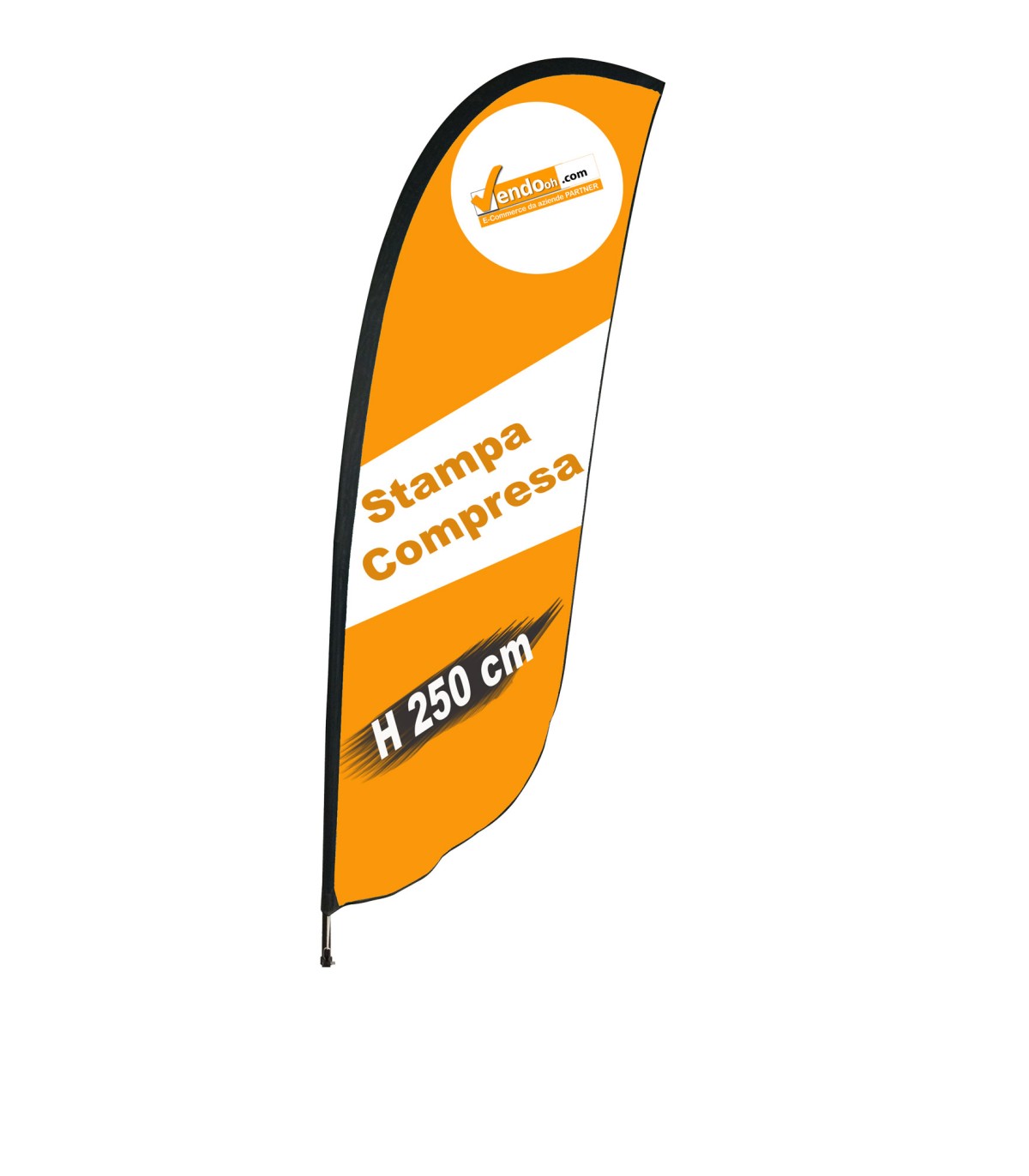 ESPOSITORE A BANDIERA DA ESTERNO INTERNO ANCHE BASE PER AUTO NEVE E PICCHETTO