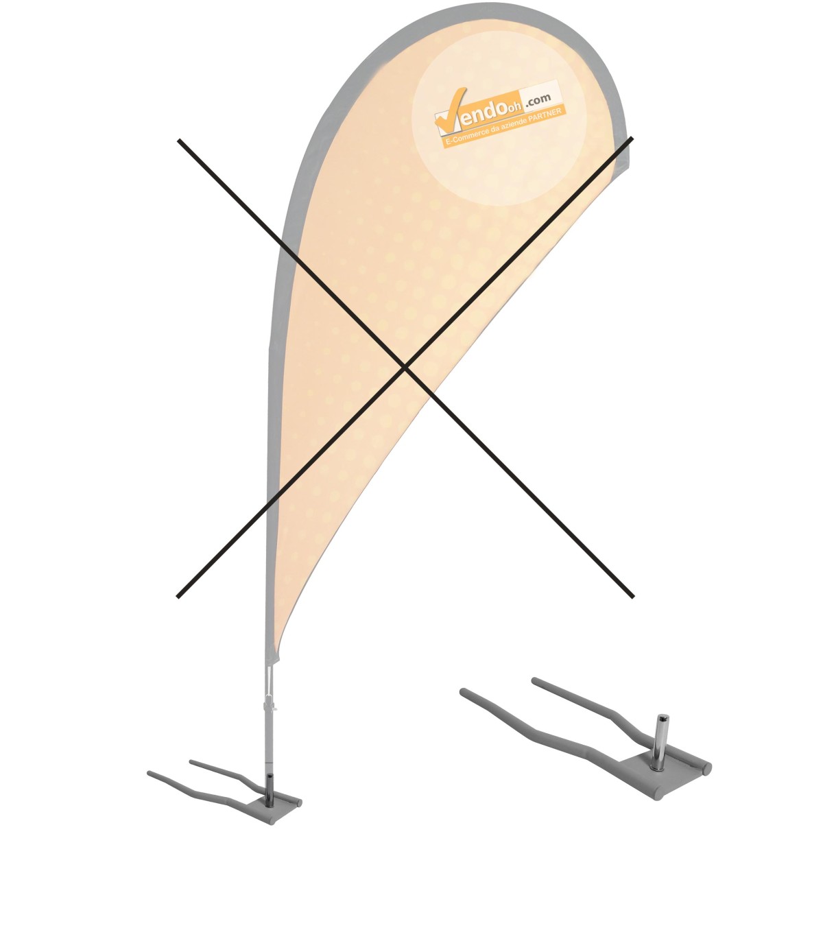 BASE PER CONCESSIONARI AUTO PER NOSTRI ESPOSITORI A BANDIERA LINEA ECO E DELUXE