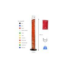 ESPOSITORE PORTA DEPLIANT DA PAVIMENTO GIREVOLE UFFICIO NEGOZIO AGENZIA COL101