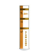 TOTEM PUBBLICITARIO ESPOSITORE DA TERRA BIFACCIALE PORTA INDICAZIONI GRAFICA