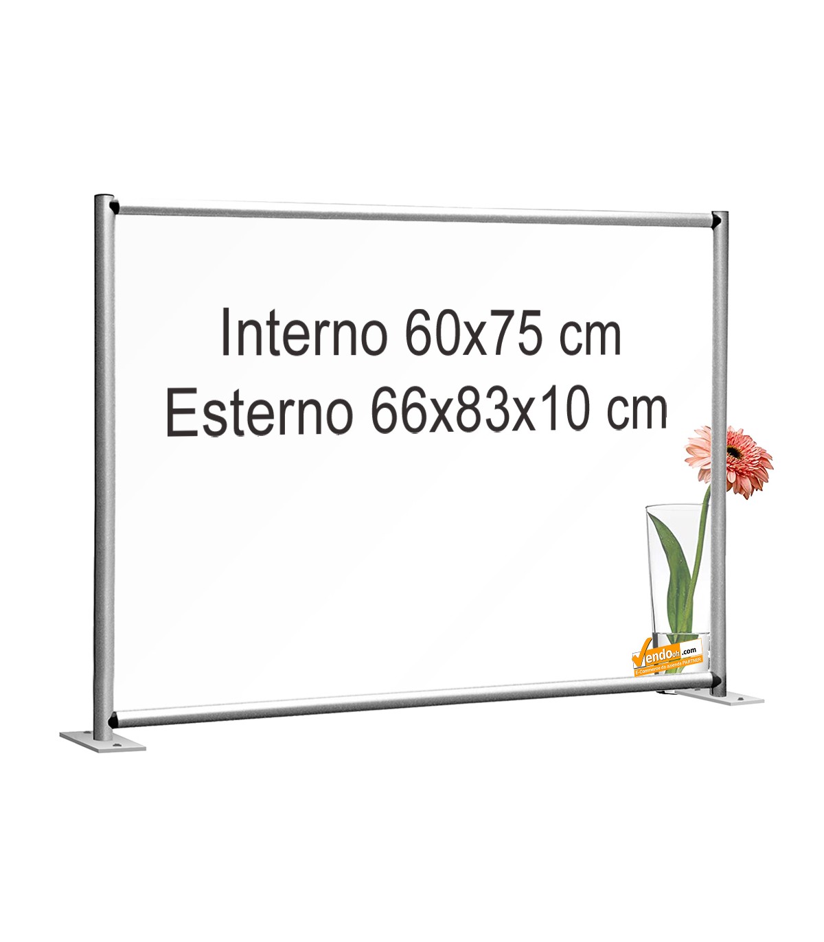 SEPARATORE DA TAVOLO IN PLEXIGLASS TRASPARENTE DIVIDI POSTAZIONI SEPARA CLIENTI 