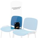 SEPARATORE CON PANNELLO IN PLEXIGLASS PER SEGGIOLE SEDUTE DISTANZIAMENTO PERSONE