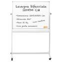 LAVAGNA MAGNETICA 120x90 CM DOPPIO LATO SCRIVIBILE CON RUOTE DA UFFICIO SCUOLA