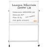 LAVAGNA MAGNETICA 120x90 CM DOPPIO LATO SCRIVIBILE CON RUOTE DA UFFICIO SCUOLA
