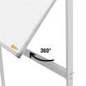 LAVAGNA GIREVOLE 360 GRADI MAGNETICA 120x90 CM DOPPIO LATO SCRIVIBILE CON RUOTE DA UFFICIO SCUOLA