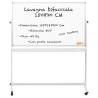 LAVAGNA MAGNETICA 150x90 CM DOPPIO LATO SCRIVIBILE CARRELLATA DA UFFICIO SCUOLA