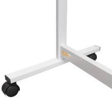 DETTAGLIO CARRELLO RUOTINE LAVAGNA DIDATTICA MAGNETICA 180x90 CM DOPPIA SUPERFICIE SCRIVIBILE CON ROTELLE 