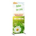 TOTEM IN TESSUTO STAMPA INCLUSA BANNER PUBBLICITARIO 80X200 TIPO ROLL UP POP UP