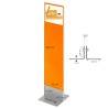 TOTEM DA PAVIMENTO TIS ECO 42X180 BIFACCIALE ESPOSITORE PUBBLICITARIO PANNELLO