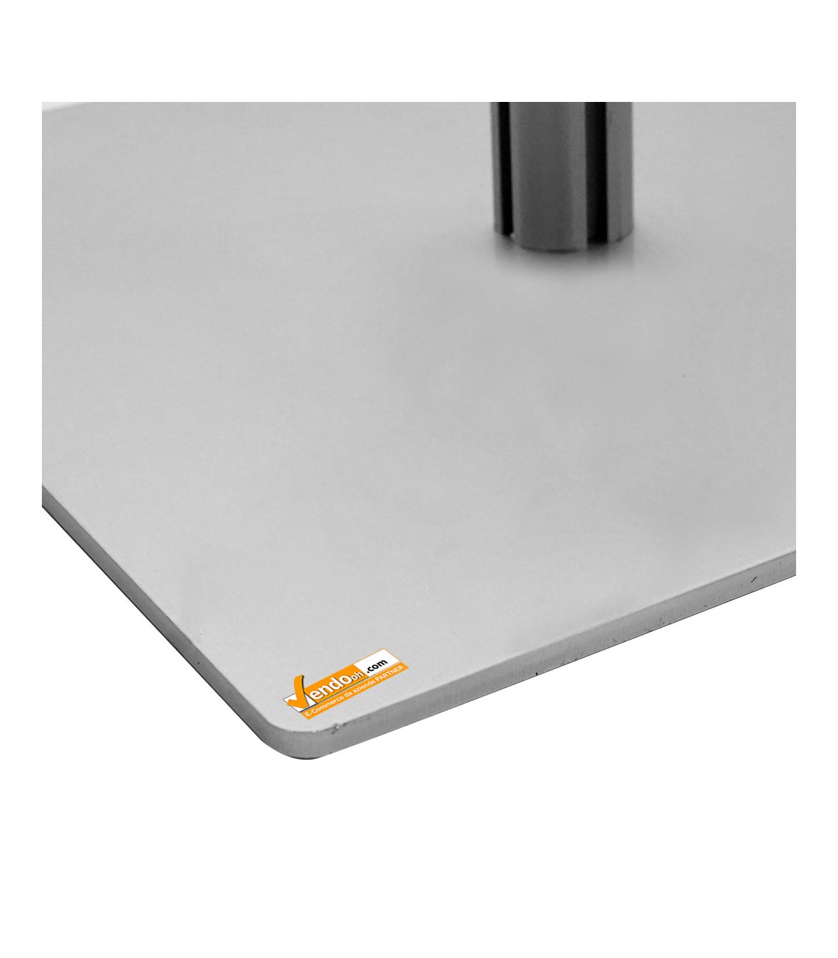 ESPOSITORE IN METALLO DA PAVIMENTO CON CORNICE 70x100 MONOFACCIALE BASE QUADRATA