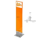 TOTEM DA PAVIMENTO TIS ECO 42X200 BIFACCIALE ESPOSITORE PUBBLICITARIO PANNELLO