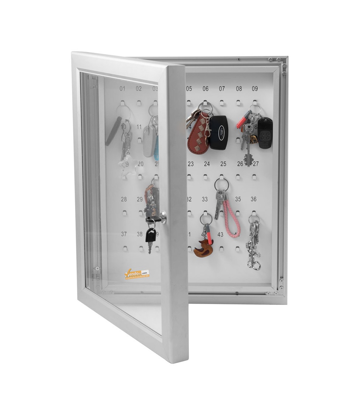 BACHECA PORTA CHIAVI CON SERRATURA 45 POSTI VERTICALE UFFICIO HOTEL OFFICINA