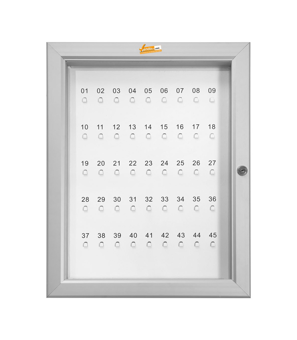 BACHECA PORTA CHIAVI CON SERRATURA 45 POSTI VERTICALE UFFICIO HOTEL OFFICINA