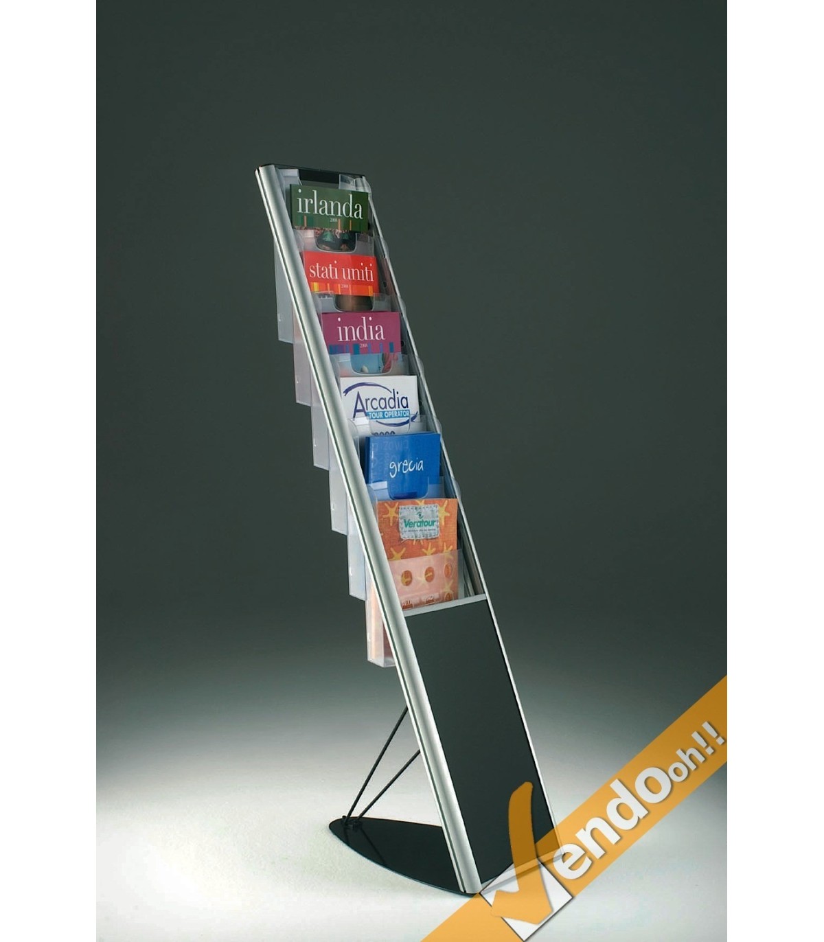 ESPOSITORE PORTA DEPLIANT RIVISTE A4 DA PAVIMENTO UFFICIO NEGOZIO AGENZIA STN05