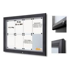 BACHECA ESPOSITORE PUBBLICITARIO PER ESTERNI APERTURA A RIBALTA VETRO TEMPRATO