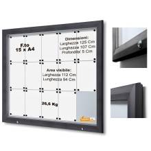 15XA4 BACHECA PER ESTERNI CERTIFICATA RIBALTA VETRO TEMPRATO VARIE MISURE SERRATURA