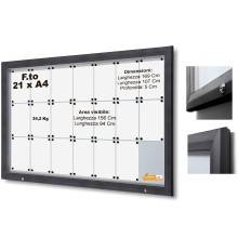 BACHECA ESPOSITORE PUBBLICITARIO PER ESTERNI APERTURA A RIBALTA VETRO TEMPRATO