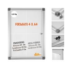 4XA4 BACHECA PORTA AVVISI PER INTERNO SCRIVIBILE VARI FORMATI COMPLETA DI MAGNETI