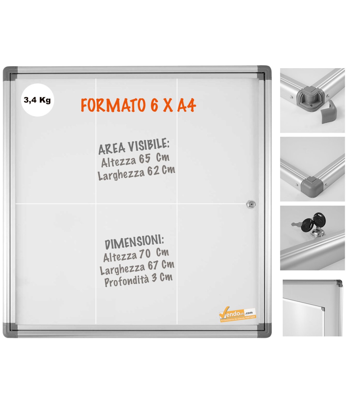 6XA4 BACHECA MAGNETICA SCRIVIBILE FORMATO 2 FOGLI A4 4xA4 6XA4 8XA4 9XA4 12XA4