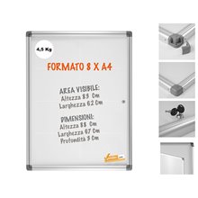 BACHECA MAGNETICA SCRIVIBILE VARIE MISURE PER COMUNICAZIONI PER UFFICIO SCUOLA