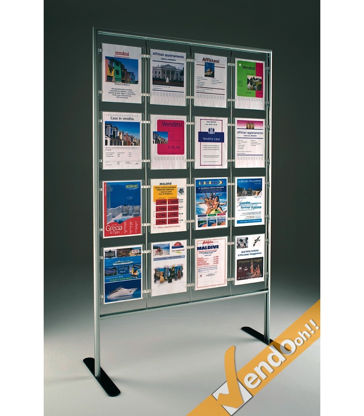 ESPOSITORE PORTA DEPLIANT FOGLI A4 PAVIMENTO UFFICIO NEGOZIO AGENZIA WHL101