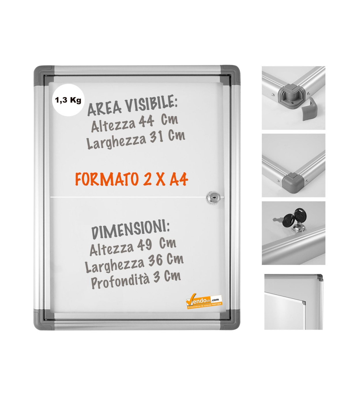 2XA4 BACHECA PORTA AVVISI PER INTERNO SCRIVIBILE VARI FORMATI COMPLETA DI MAGNETI