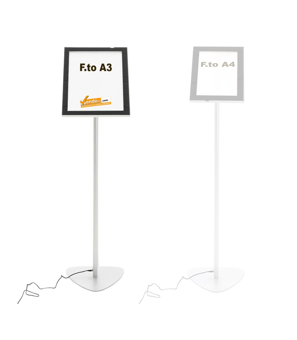 CONFRONTO A3-A4 ESPOSITORE A LEGGIO RETROILLUMINATO A LED A3 VERTICALE ORIZZONTALE MENU CARTA