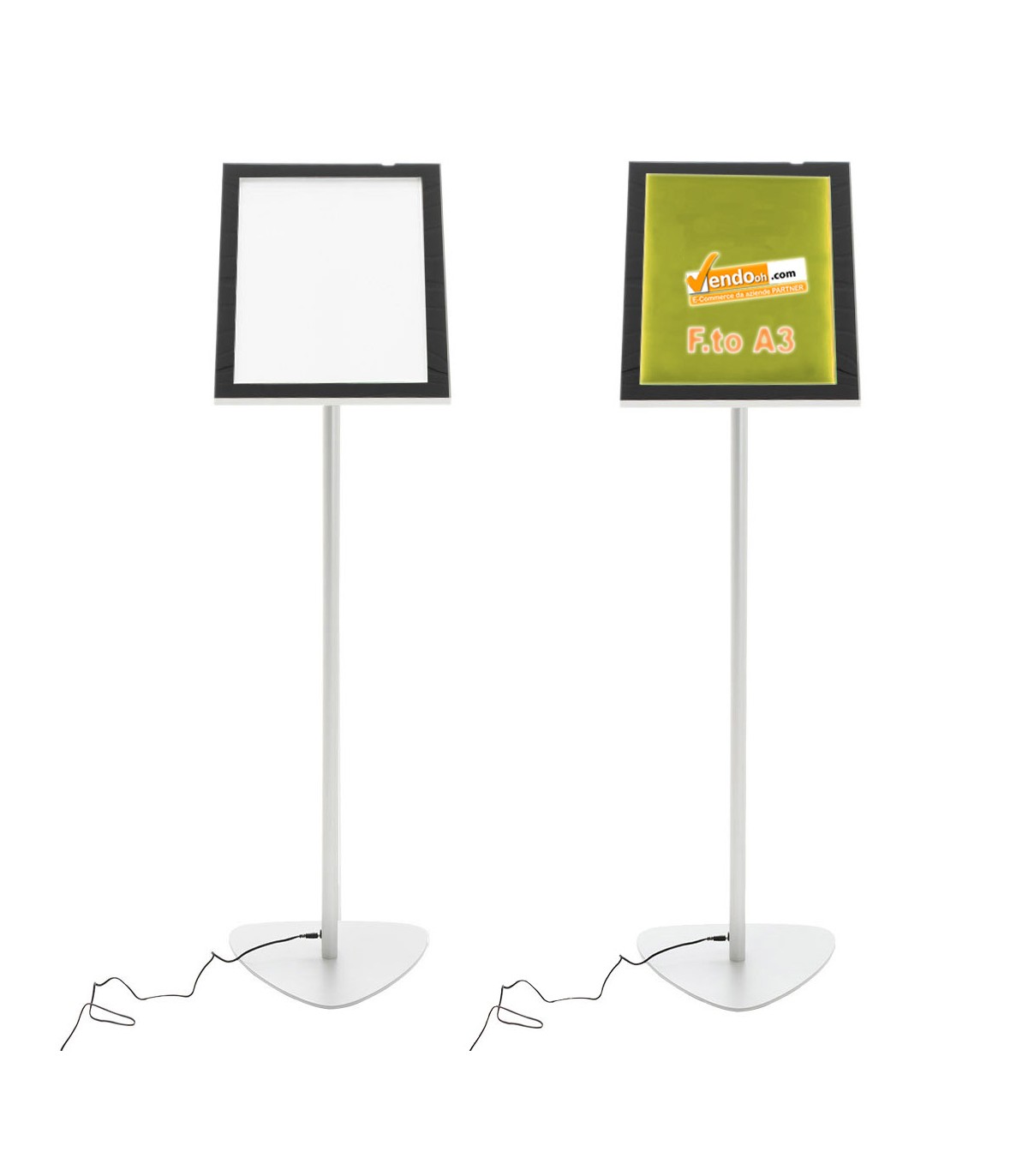 ACCESO SPENTO ESPOSITORE A LEGGIO RETROILLUMINATO A LED A3 VERTICALE ORIZZONTALE MENU CARTA
