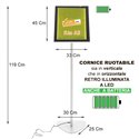 MISURE ESPOSITORE A LEGGIO RETROILLUMINATO A LED A BATTERIA A3 VERTICALE ORIZZONTALE