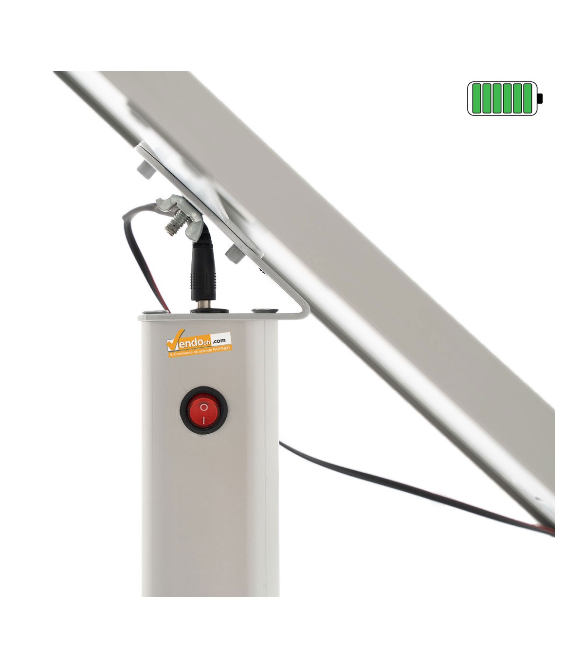 DETTAGLIO SUPPORTA LEGGIO ESPOSITORE A LEGGIO RETROILLUMINATO A LED A BATTERIA A3 VERTICALE ORIZZONTALE