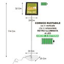 MISURE ESPOSITORE A LEGGIO RETROILLUMINATO A LED A BATTERIA A4 VERTICALE ORIZZONTALE