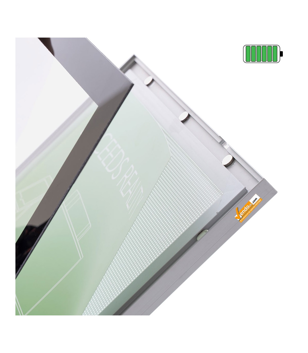 PANNELLO LED ESPOSITORE A LEGGIO RETROILLUMINATO A LED A BATTERIA A4 VERTICALE ORIZZONTALE