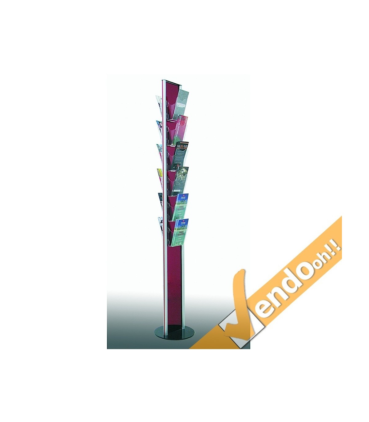ESPOSITORE PORTA DEPLIANT A6 RIVISTE DA PAVIMENTO UFFICIO NEGOZIO AGENZIA COL006