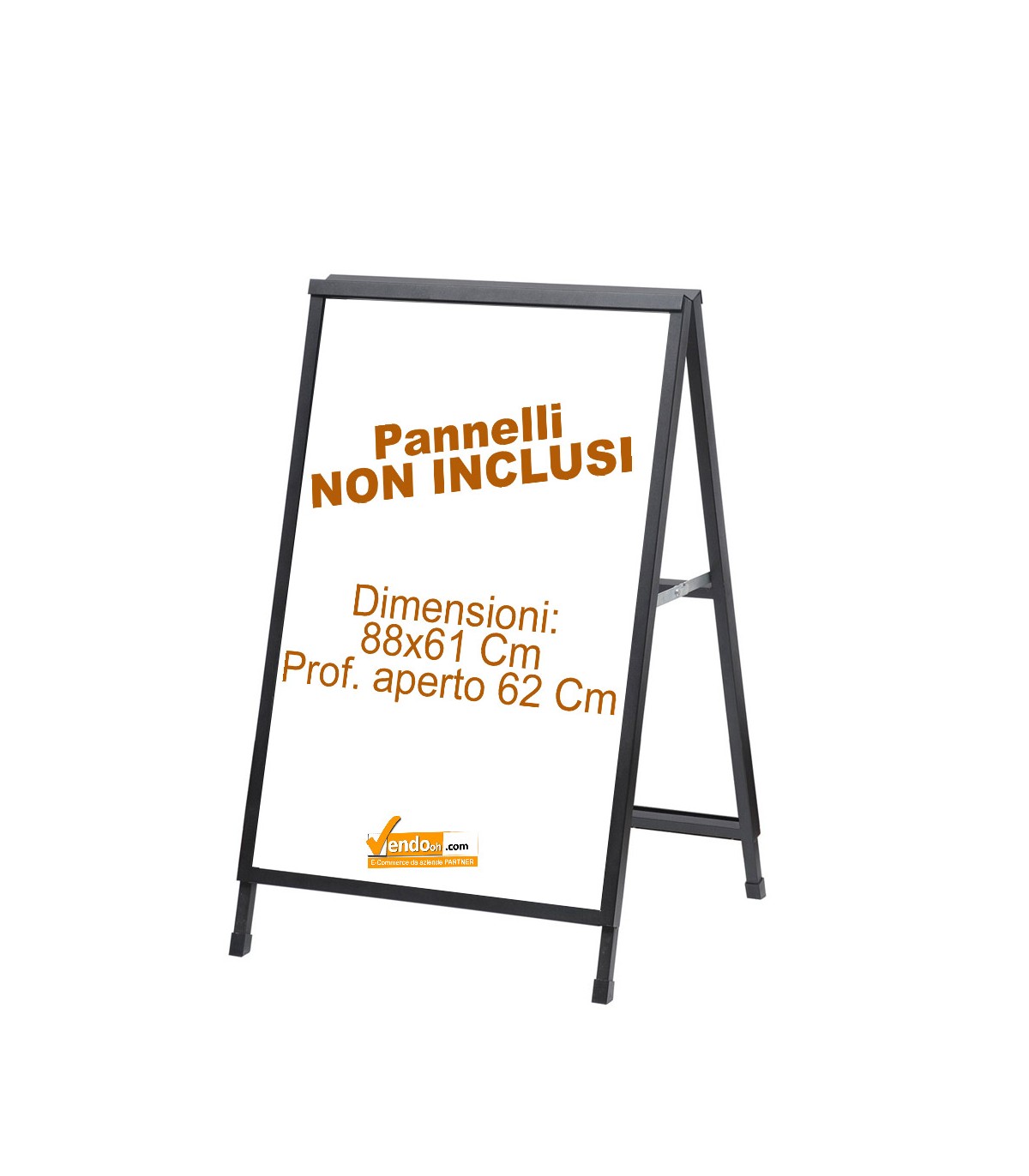 CAVALLETTO PUBBLICITARIO BIFACCIALE ESTERNO INTERNO MARCIAPIEDE GALLERIA 60X80