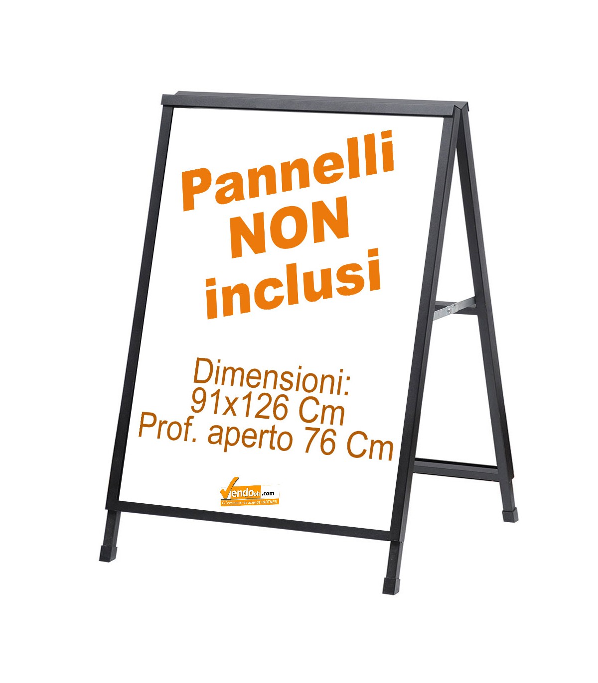 CAVALLETTO PUBBLICITARIO BIFACCIALE ESTERNO INTERNO MARCIAPIEDE GALLERIA 90X120