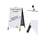 CAVALLETTO PUBBLICITARIO BIFACCIALE PANNELLI BIANCHI MAGNETICI SCRIVIBILI 60X90