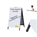 CAVALLETTO PUBBLICITARIO BIFACCIALE PANNELLI BIANCHI MAGNETICI SCRIVIBILI 60X90