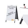 CAVALLETTO PUBBLICITARIO BIFACCIALE PANNELLI BIANCHI MAGNETICI SCRIVIBILI 60X90
