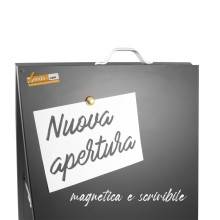 CAVALLETTO PUBBLICITARIO BIFACCIALE PANNELLI NERI MAGNETICI SCRIVIBILI 60X90