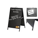 CAVALLETTO PUBBLICITARIO BIFACCIALE PANNELLI NERI MAGNETICI SCRIVIBILI 60X90
