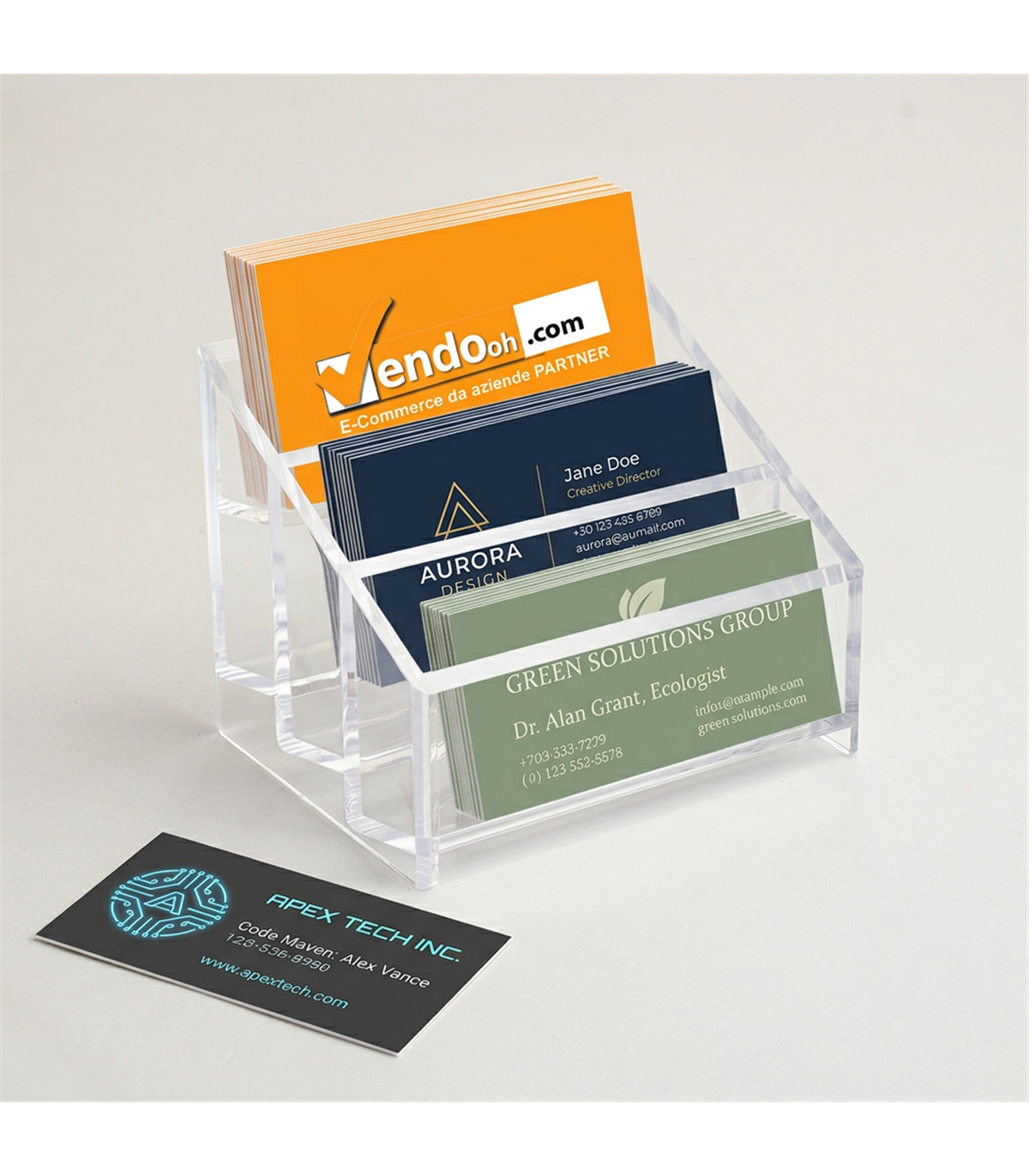 ESPOSITORE PORTA BIGLIETTI DA VISITA PORTABIGLIETTI DA TAVOLO UFFICIO PAB521