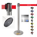 COLONNINA ACCIAIO A NASTRO ROSSO TENDINASTRO FETTUCCIA TENDILINEA BASE ANTI INCIAMPO